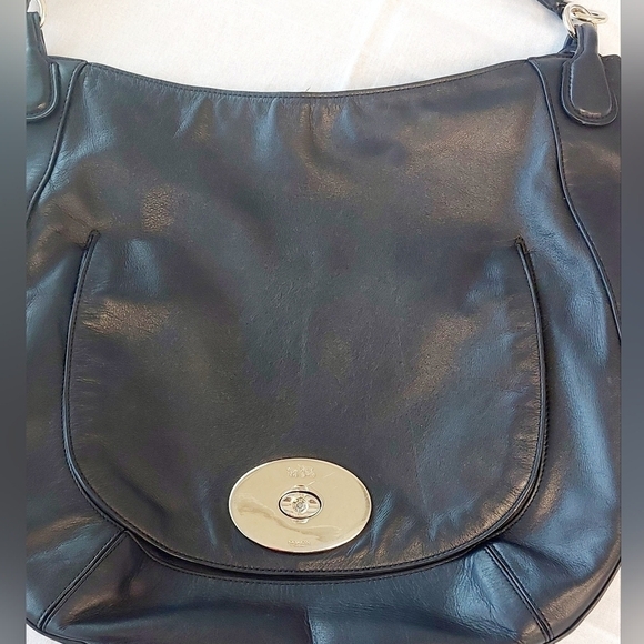 Coach Whiplash Circle Hobo Black Leather Saddle Bag Pre-loved - Picture 12 of 12